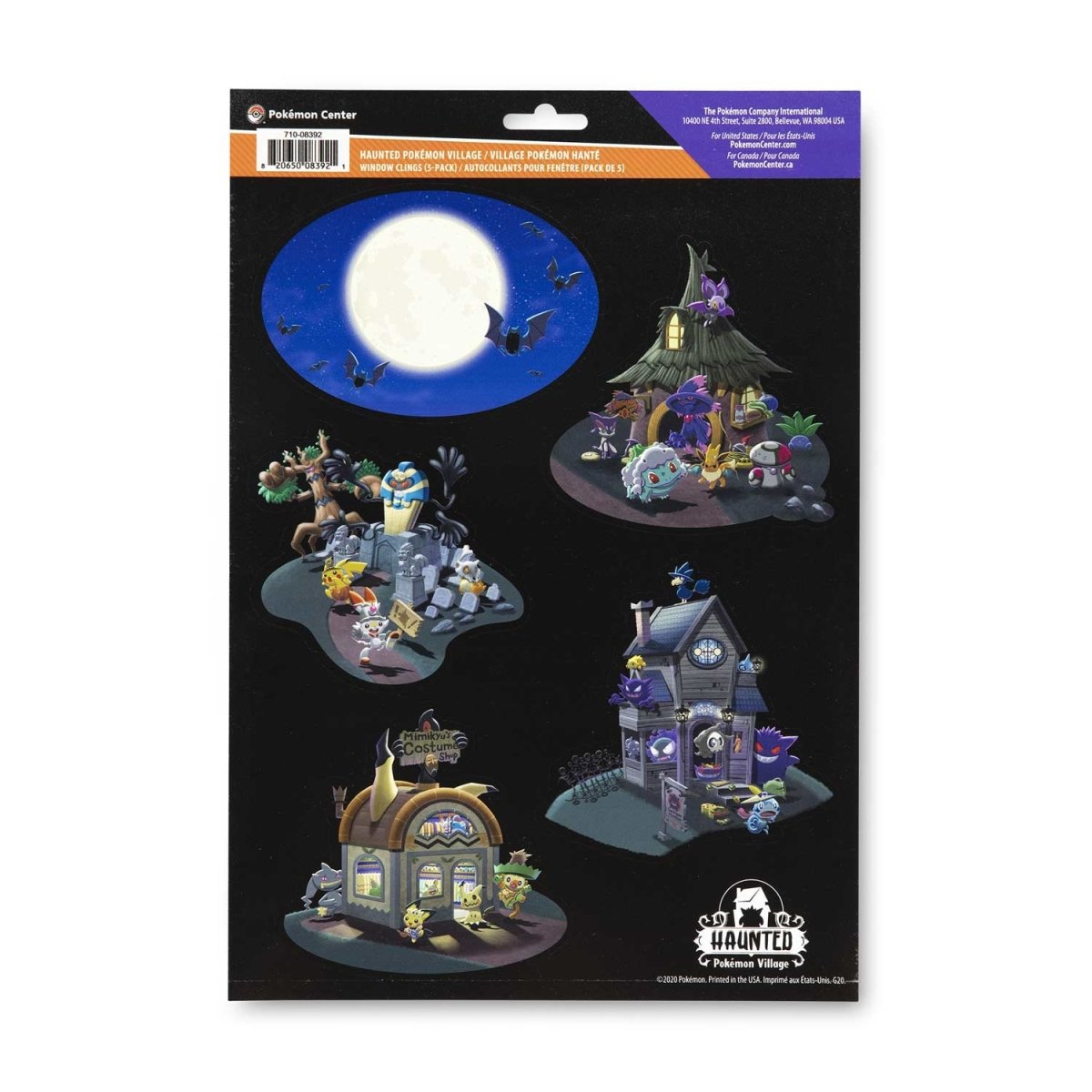 Haunted Pokémon Village Window Clings (5-Pack) | Pokémon Center ...