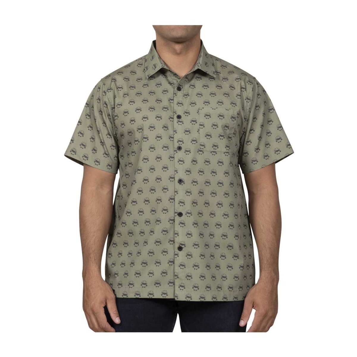 Wooloo Olive Short-Sleeve Button-Up Shirt - Adult