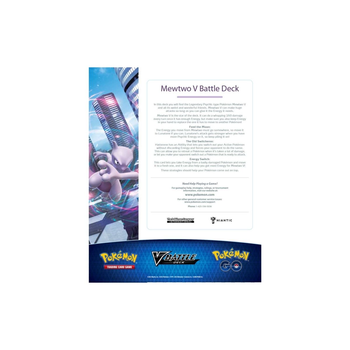Deck Temático Baralho de Batalha Pokémon Go Mewtwo V - Zort Games