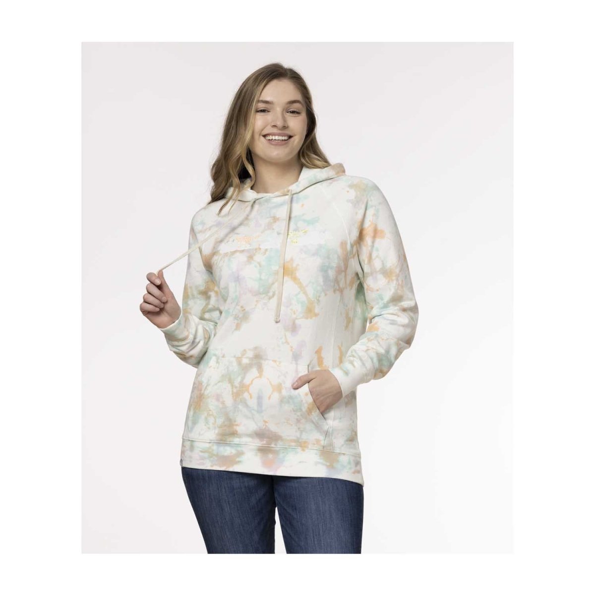 Pink yellow and best sale blue tie dye hoodie