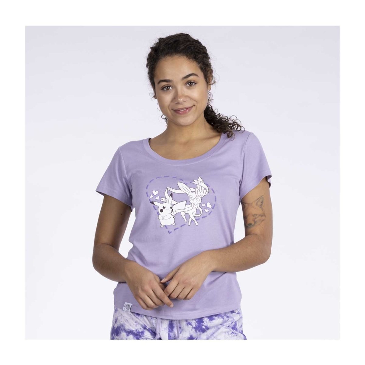 Eevee Evolutions Heather Purple Fitted Scoop Neck T-Shirt - Women