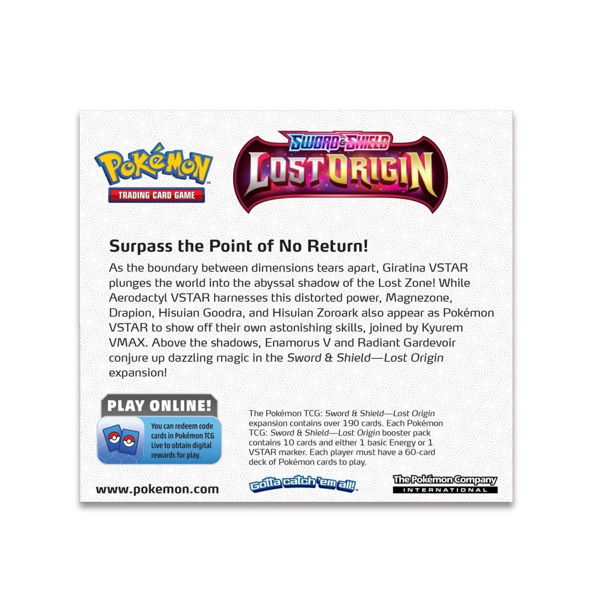  Pokémon TCG: Sword & Shield—Lost Origin Booster Display Box :  Toys & Games