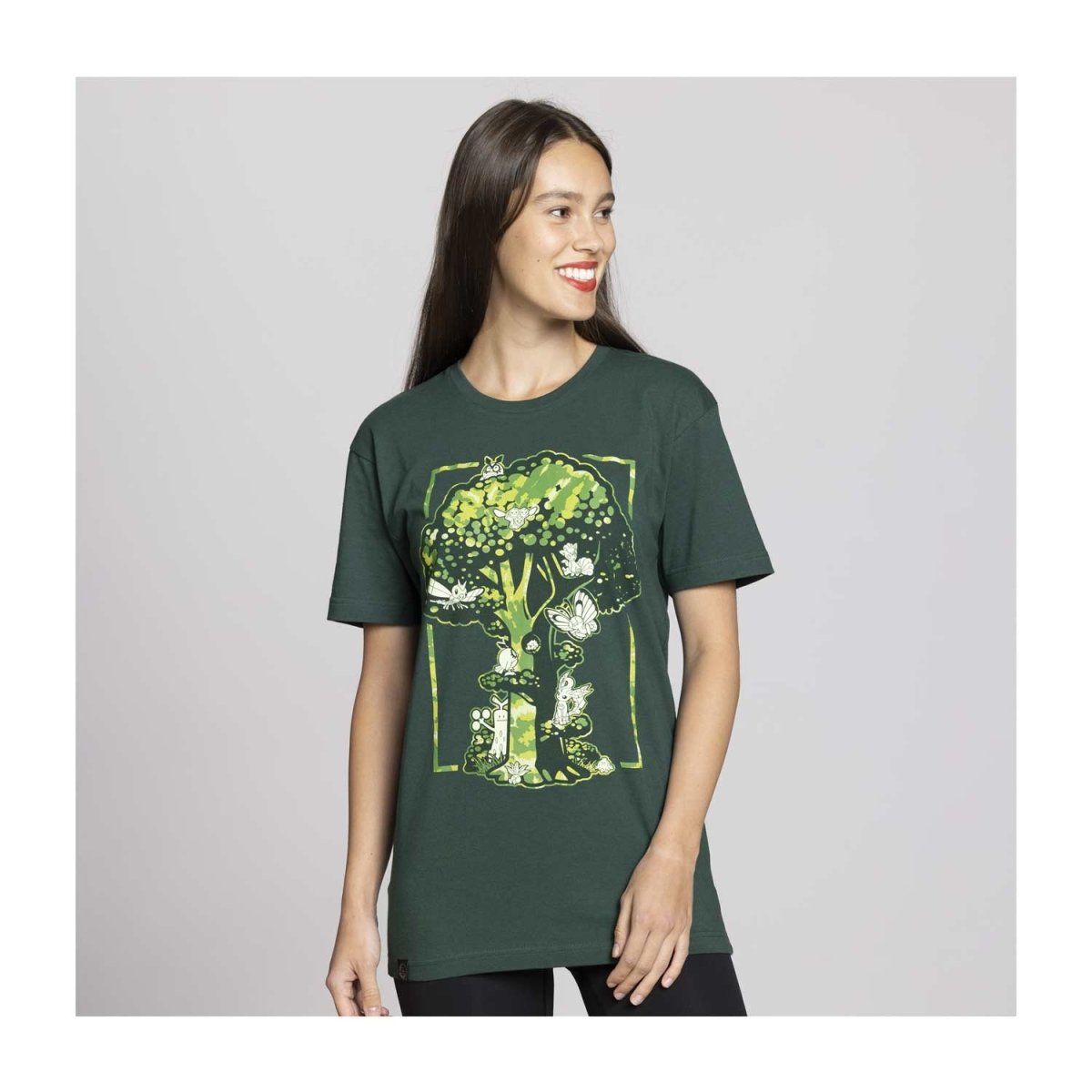 Treehouse Friends Pokémon Nature: Fall Green Relaxed Fit Crew Neck T ...