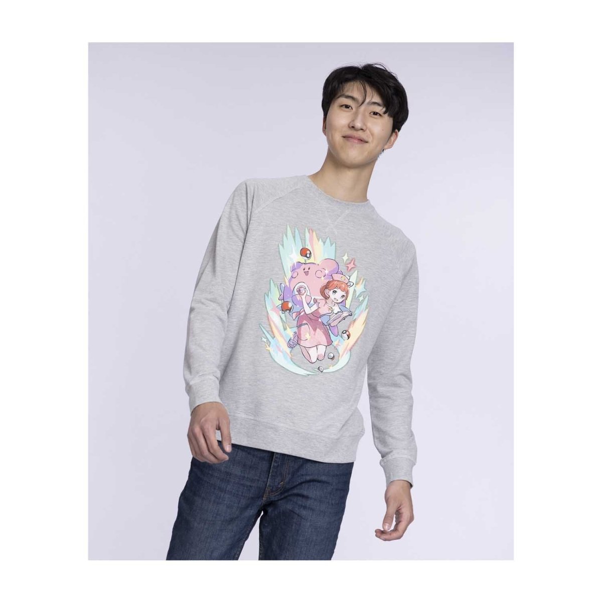 Pokemon Gray Crewneck Sweaters for Women