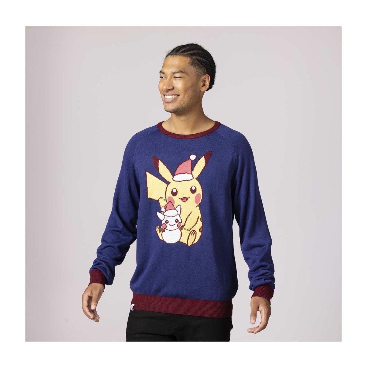 schapen Schrijf een brief kandidaat Pikachu Holiday Friend Navy Knit Sweater - Adult | Pokémon Center Official  Site
