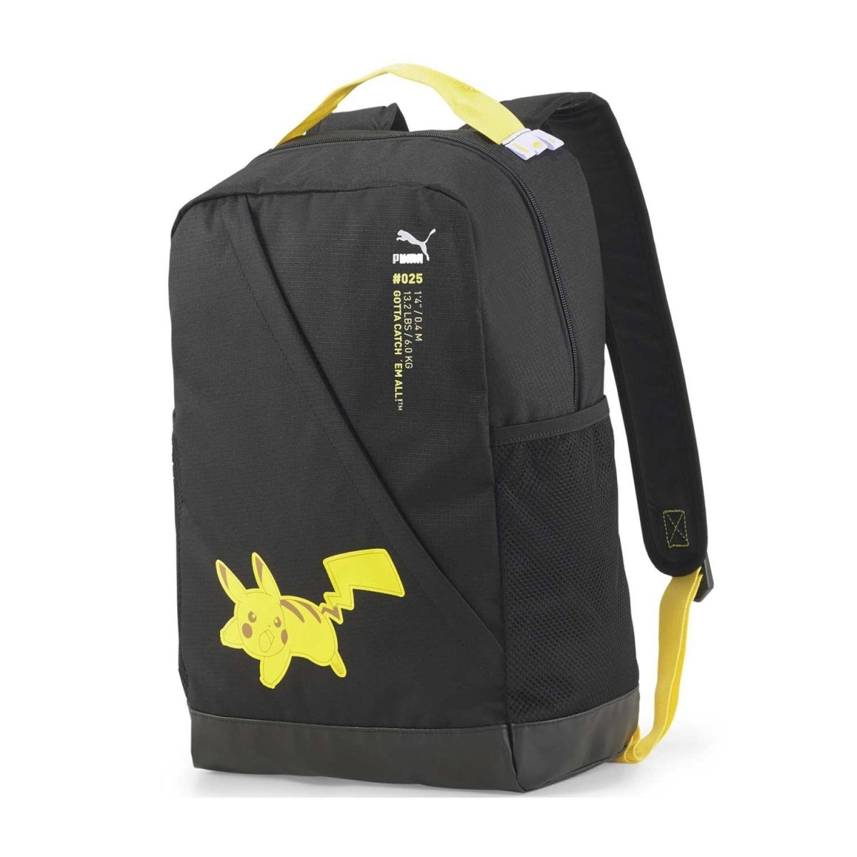PUMA × Pokémon: Pikachu Puma Black & Pale Lemon Backpack (One Size-Youth) |  Pokémon Center Official Site