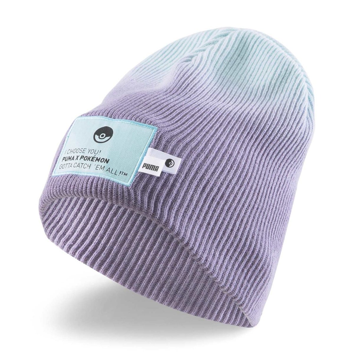 PUMA × Pokémon: Poké Ball Purple Charcoal & Light Aqua Beanie (One  Size-Adult)