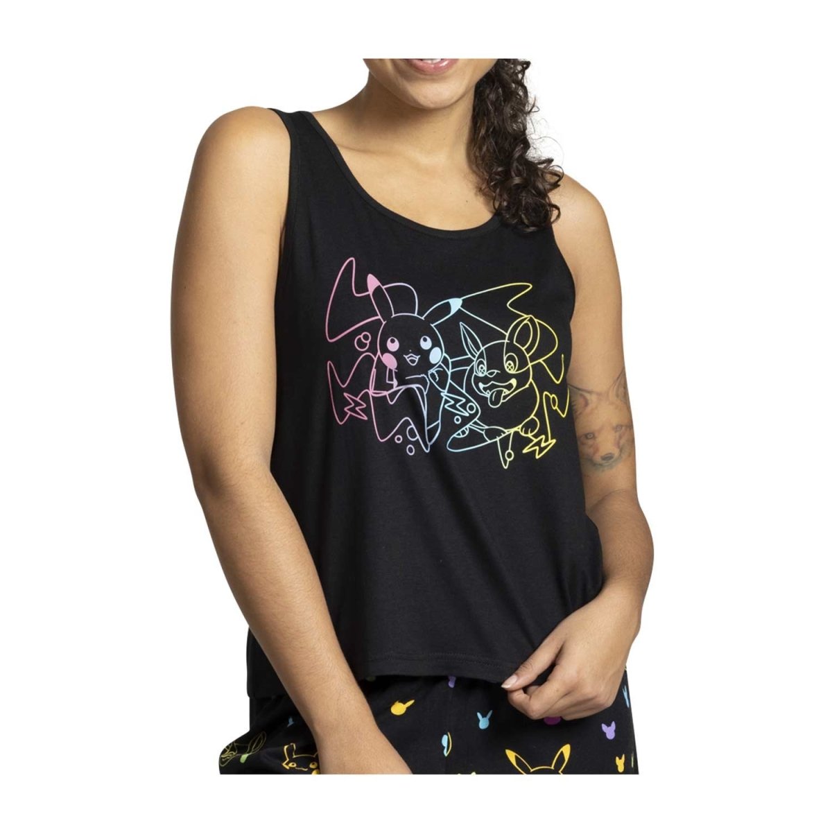 Pikachu & Yamper Electric Pals Black Sleep Shorts - Women