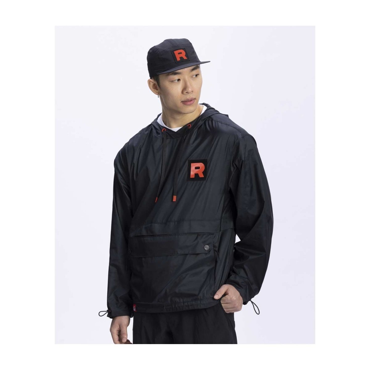 Team Rocket HQ Collection Black Packable Anorak Jacket - Adult