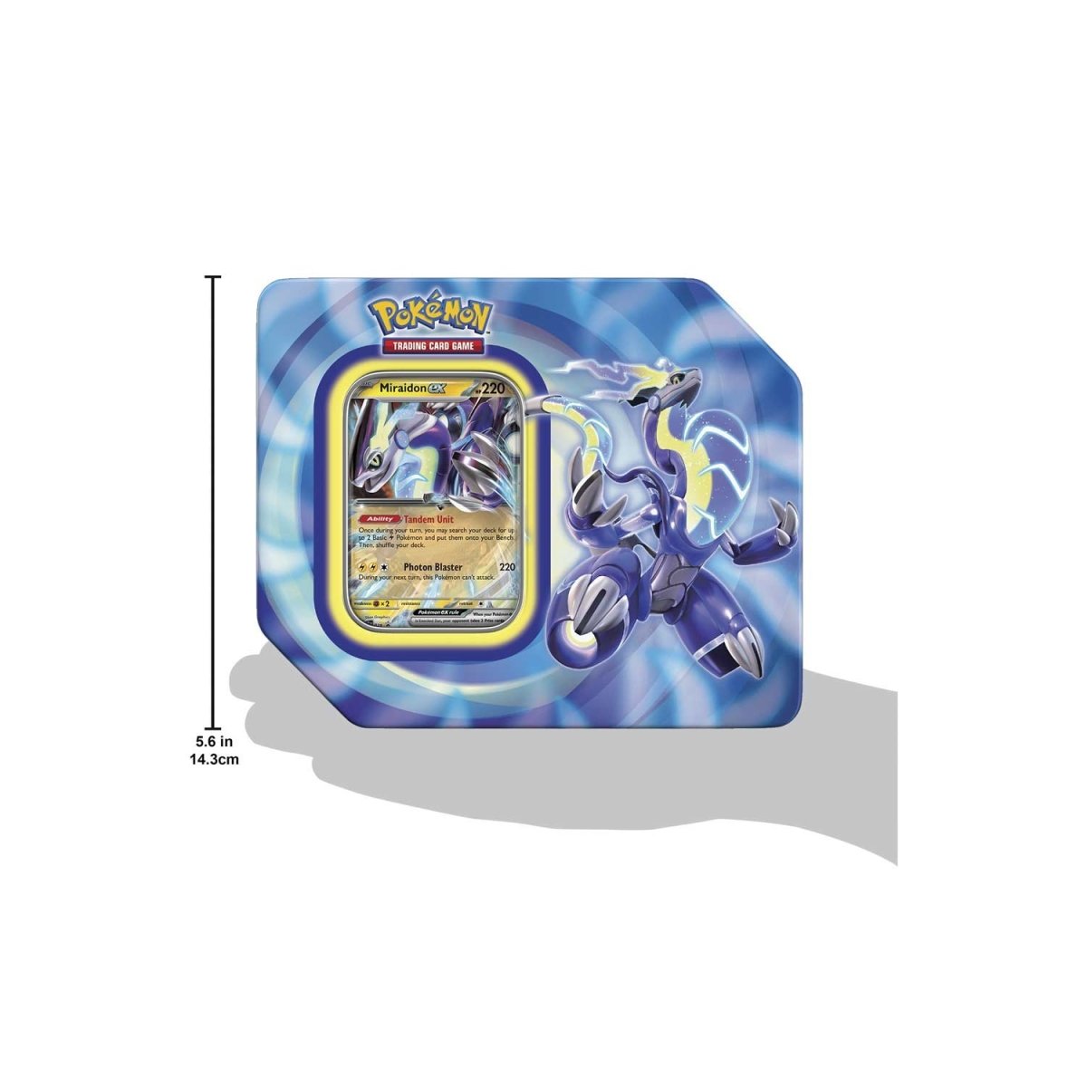 Pokemon Trading Card Game Paldea Legends Miraidon ex Tin 4 Booster