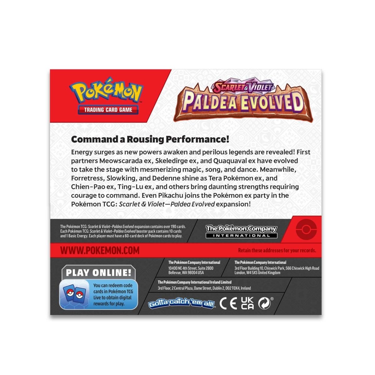 Paldea Evolved Pokemon TCG Booster Pack COMPLETE ART SET - 5 Packs