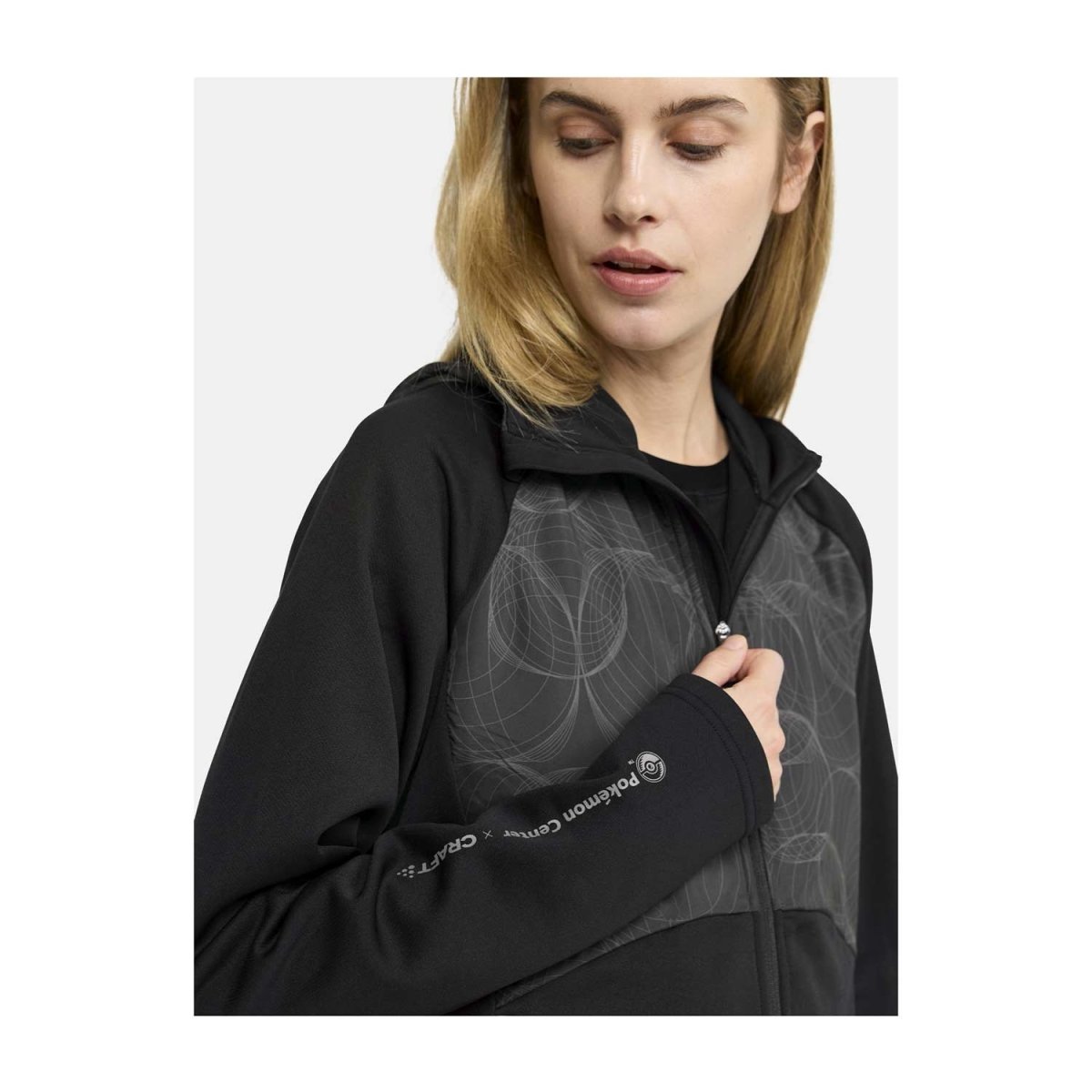 Pok mon Center Craft Umbreon Essence Black Jersey Hooded Jacket