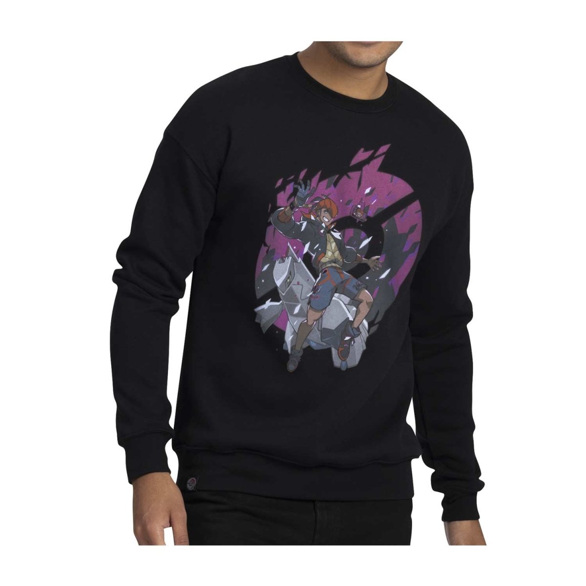 Raihan Pokémon Trainers Black Oversize Drop-Shoulder Crew Neck ...