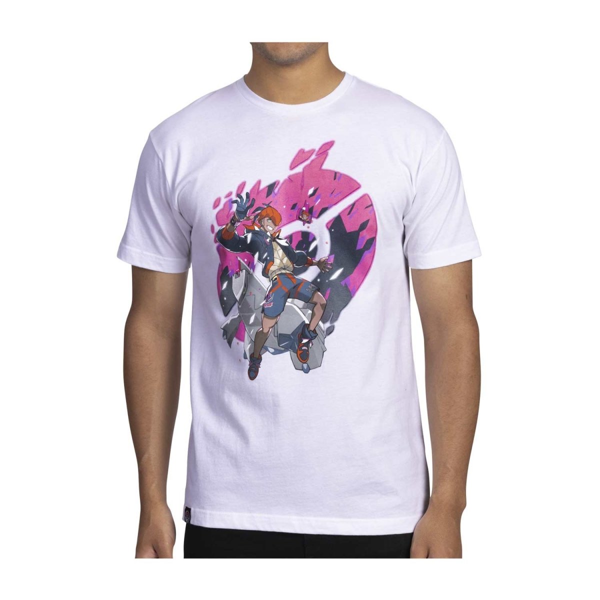 Raihan Pokémon Trainers White Relaxed Fit Crew Neck T-Shirt - Adult ...