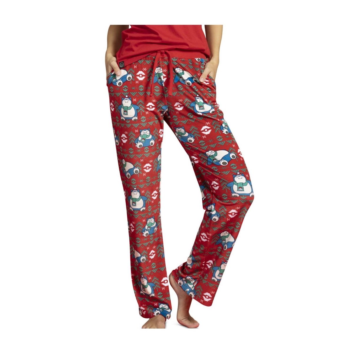 Snorlax Restful in Red Lounge Pants - Women