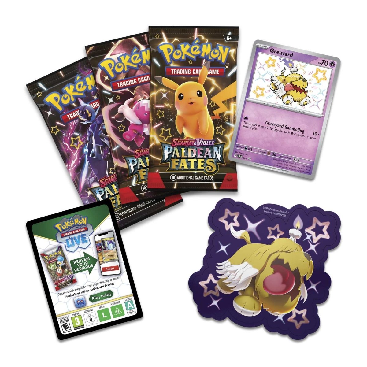 Pokémon TCG: Scarlet & Violet-Paldean Fates Tech Sticker Collection ...