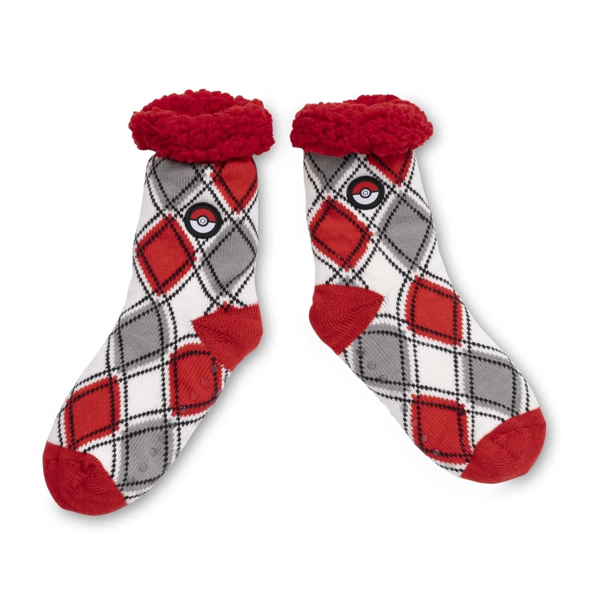 Poké Ball Argyle Fleece Socks (One Size-Adult)