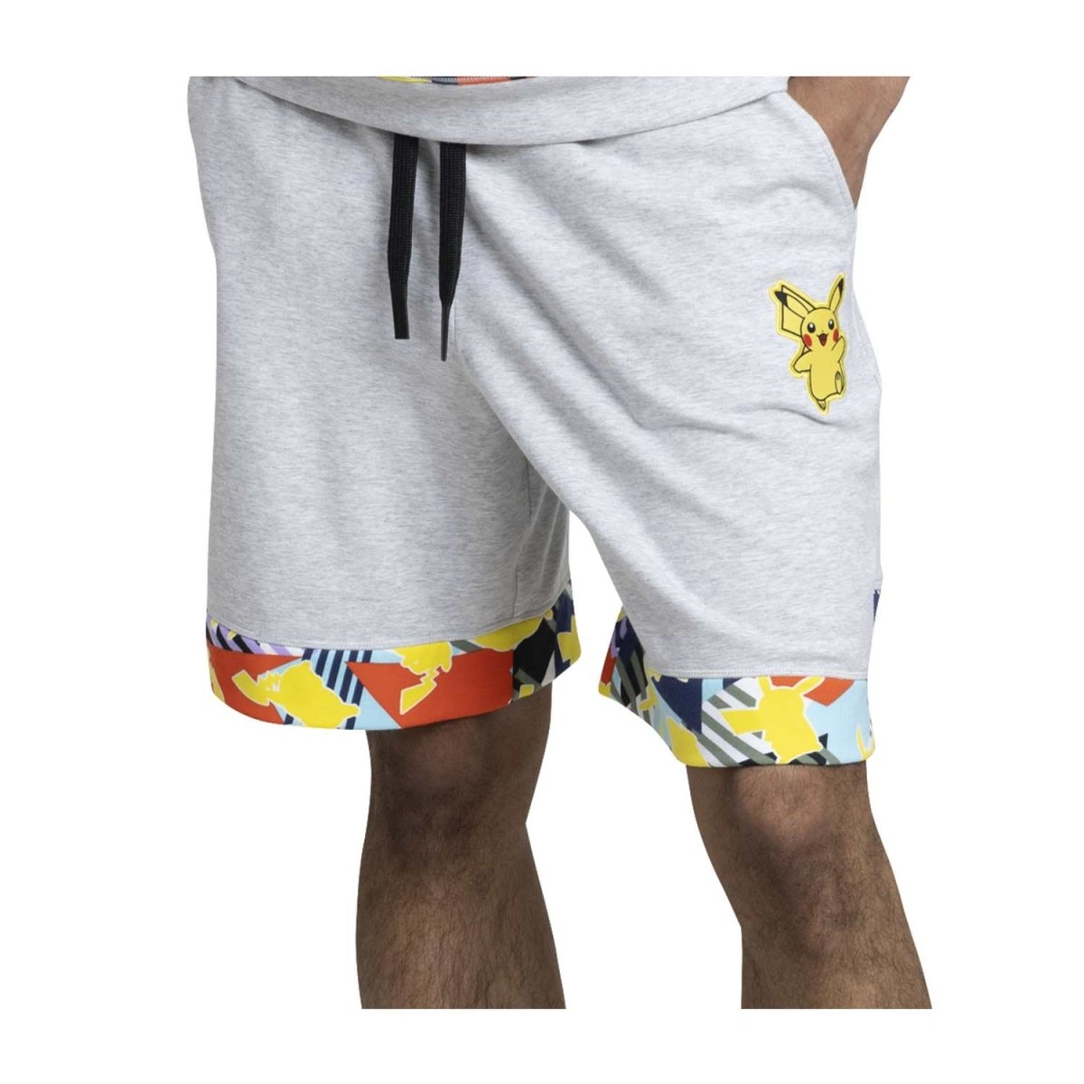 Pikachu Mix Pokémon Lounge Gray Shorts - Men | Pokémon Center Official Site