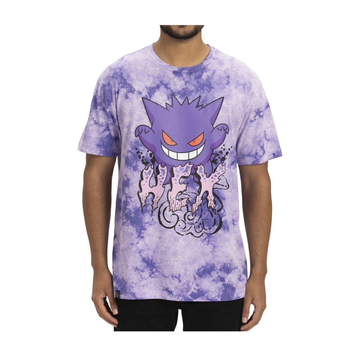 Gengar Purple Tie-Dye Relaxed Fit Crew Neck T-Shirt - Adult | Pokémon ...