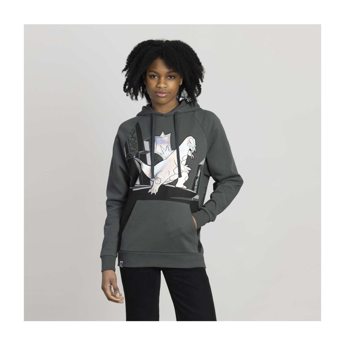 Baxcalibur Powerhouse Pokémon Sleek Gray Pullover Hoodie - Adult