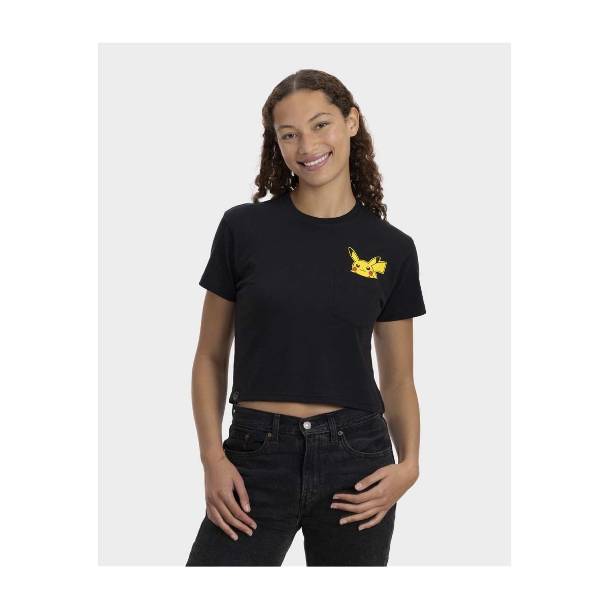 Pikachu Peek-a-Pokémon Pocket Crop T-Shirt - Women | Pokémon Center ...