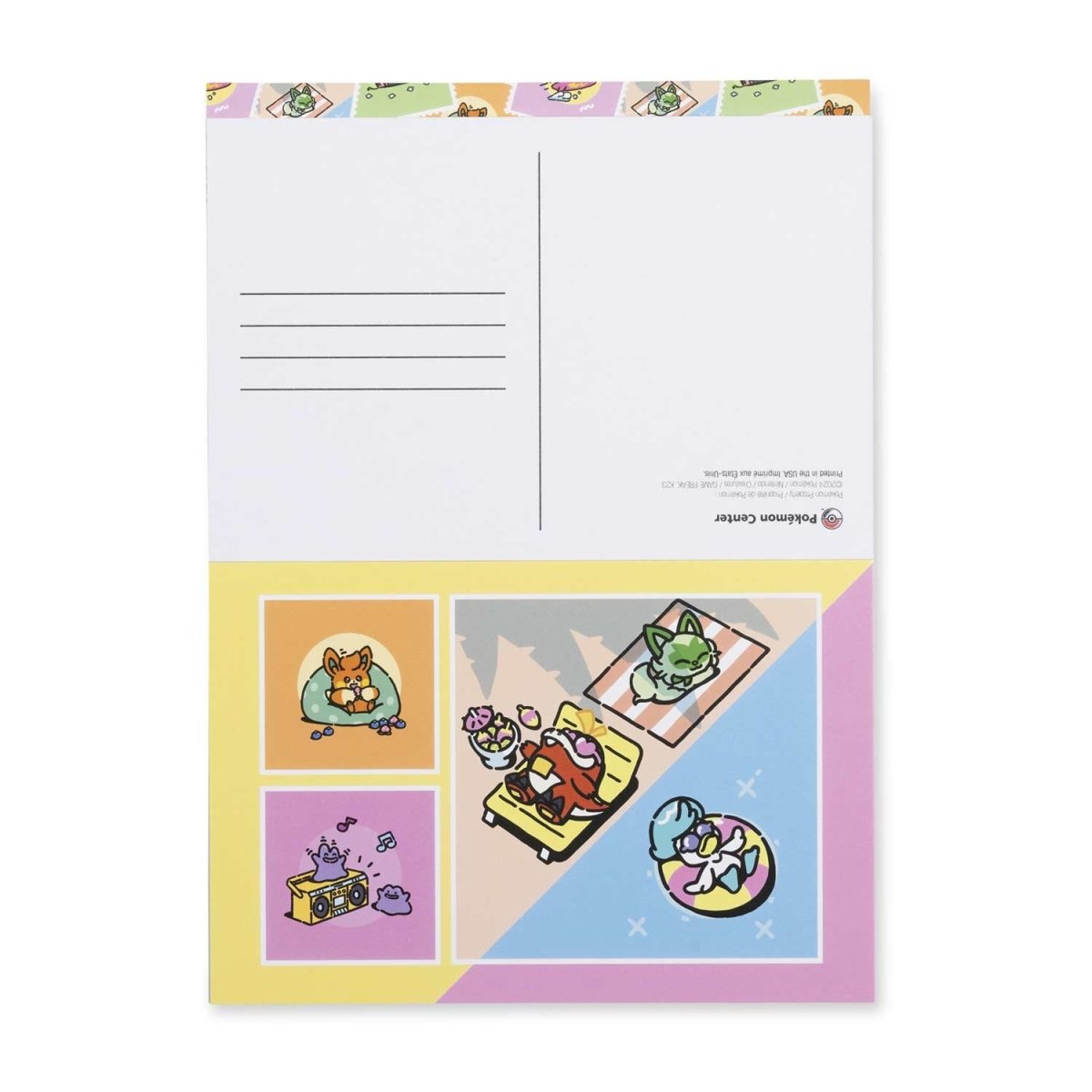 Pokémon Lazy Summer Postcards (8-Pack) | Pokémon Center Official Site