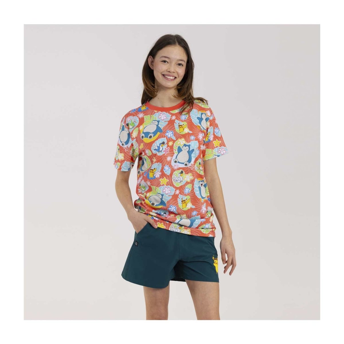 Pikachu Pokémon Tropical Teal Shorts - Women | Pokémon Center Official Site