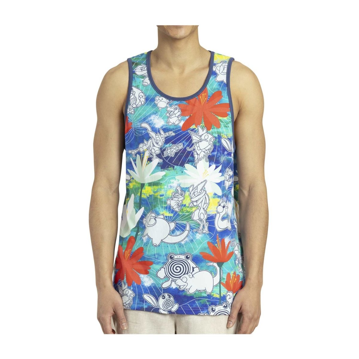 Sunlit Marsh Pokémon Tropical Fitted Tank Top - Men | Pokémon Center ...