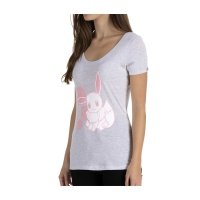 Eevee Pokémon Greatest Hits Gray Relaxed Fit Crew Neck T-Shirt - Adult