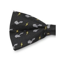 Pikachu Classics Silhouette Gray Silk Bow Tie (One Size-Adult