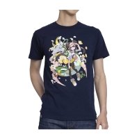 Pikachu, Shiinotic & Friends Pokémon Nature: Fall Blue Relaxed Fit Crew  Neck T-Shirt - Adult