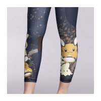 Dedenne & Mimikyu Black 7/8 Length Leggings - Adult