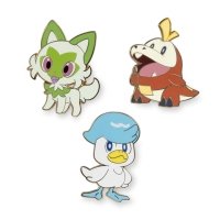 Quaxly, Quaxwell & Quaquaval Pokémon Pins (3-Pack)