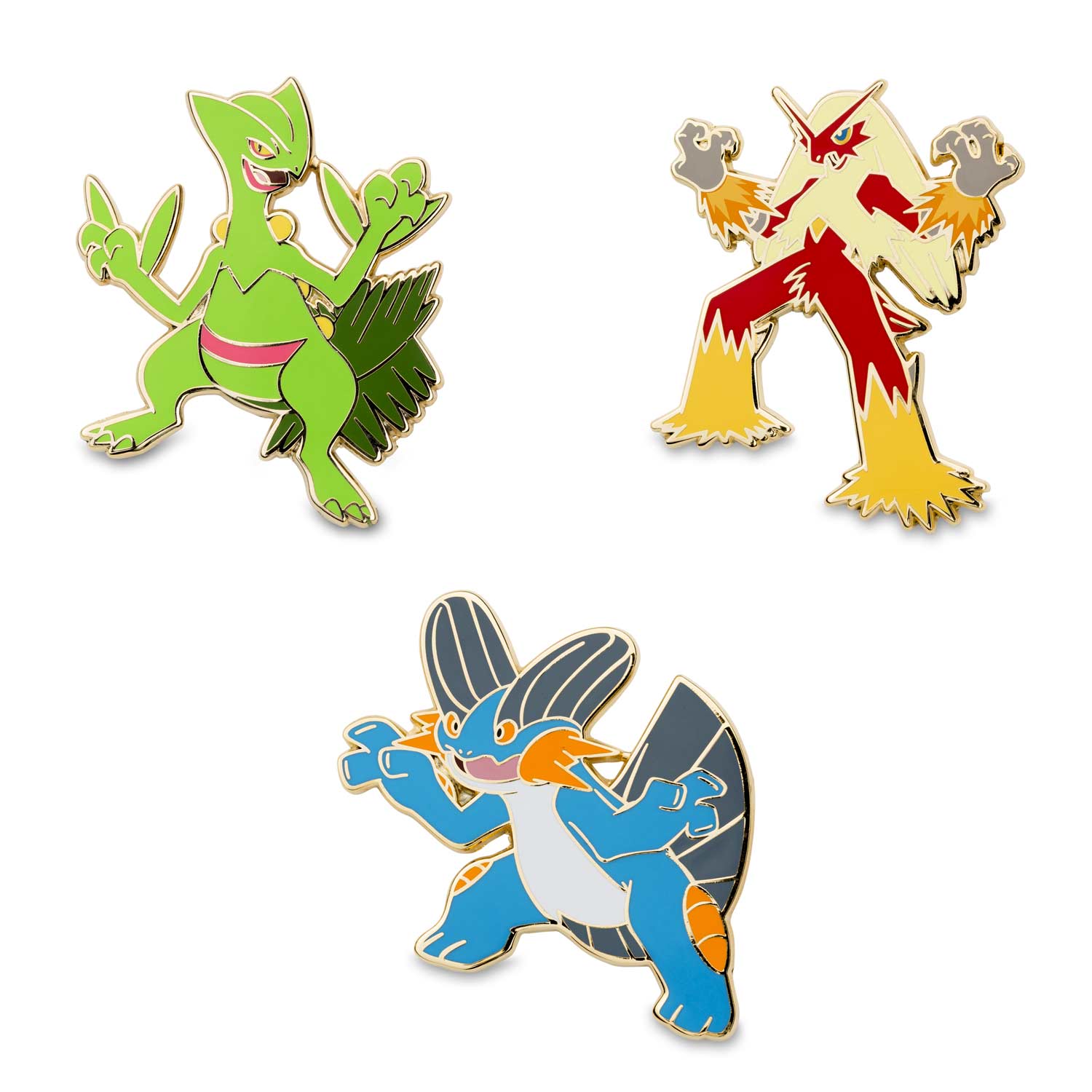 Sceptile Blaziken Swampert Pokemon Pins Pokemon Center Official Site