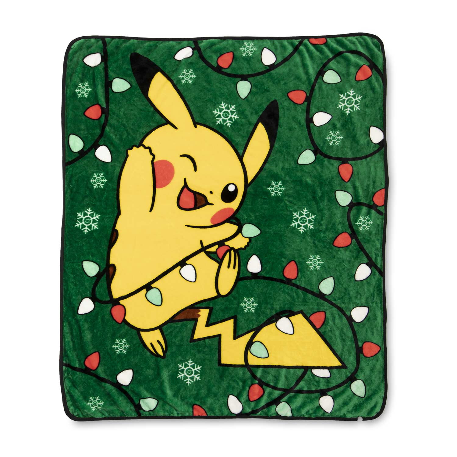 Pikachu Holiday Tangled Lights Fleece Throw 50 In. by 60 In