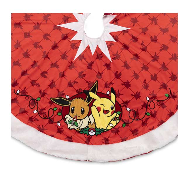 Pikachu & Eevee PokÃ©mon Holiday Tree Skirt | PokÃ©mon Center Official Site