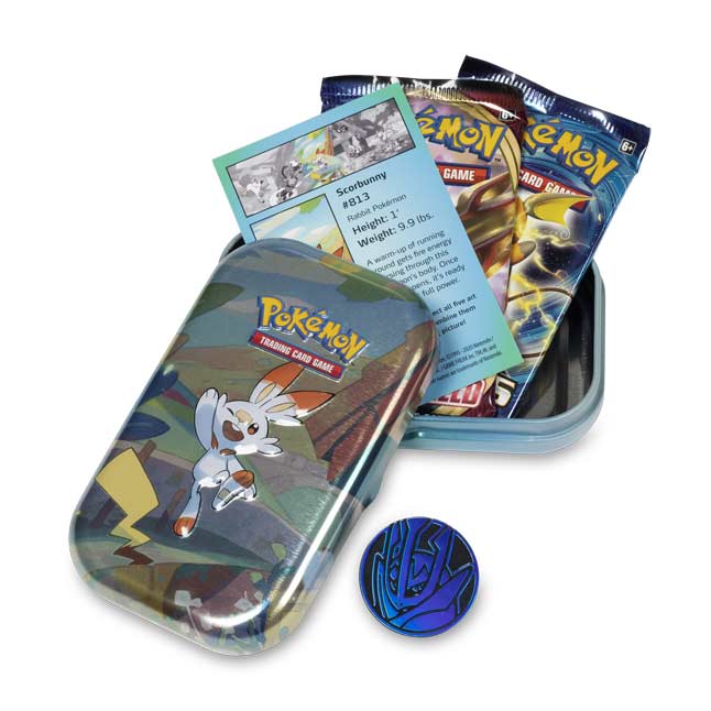 Pokémon TCG: Galar Pals Mini Tin (Scorbunny) | Pokémon Center Official Site