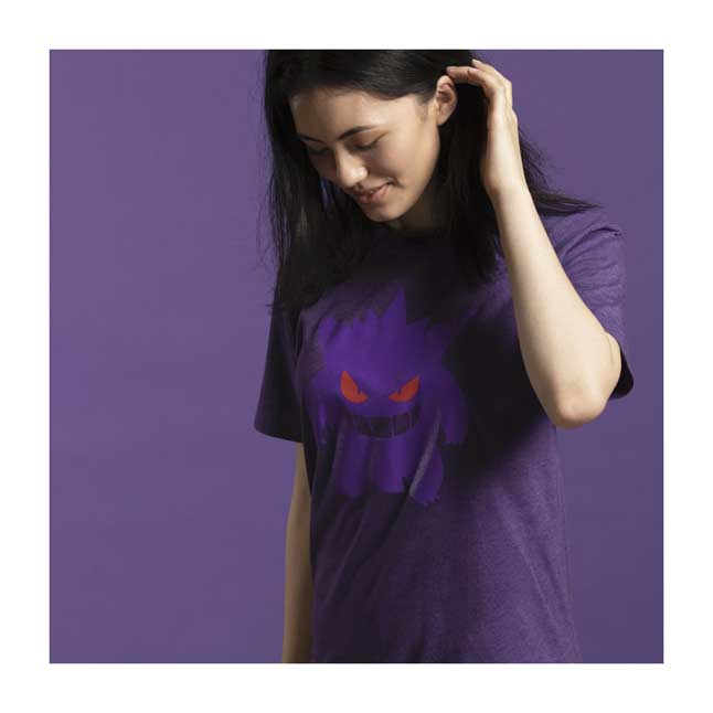 Download Eyes of Gengar Heather Purple Relaxed Fit Crew Neck T ...