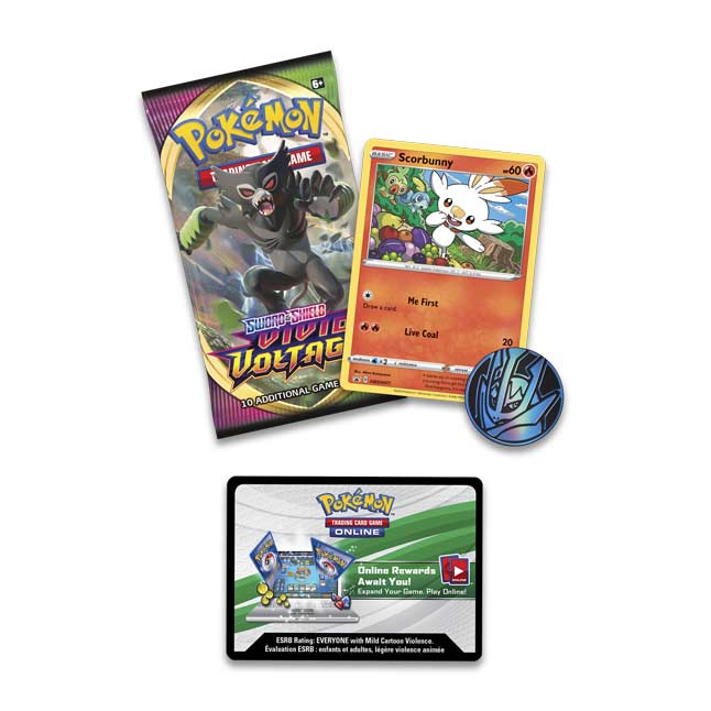 Pokémon TCG: Sword & Shield-Vivid Voltage Booster Pack, Coin ...