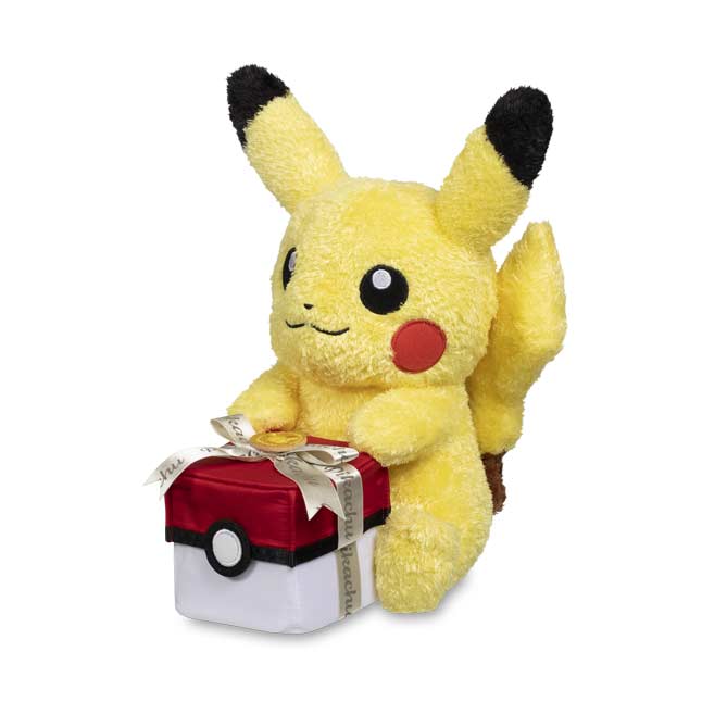 Pikachu with Gift Box Plush 11 In. Pokémon Center Official Site