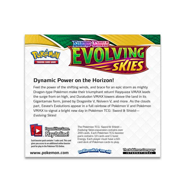 Pokémon Tcg Sword And Shield Evolving Skies Booster Display Box 36 Packs Pokémon Center 5321