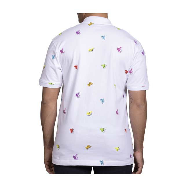 Pikachu & Raichu White Polo Shirt - Adult | Pokémon Center Official Site