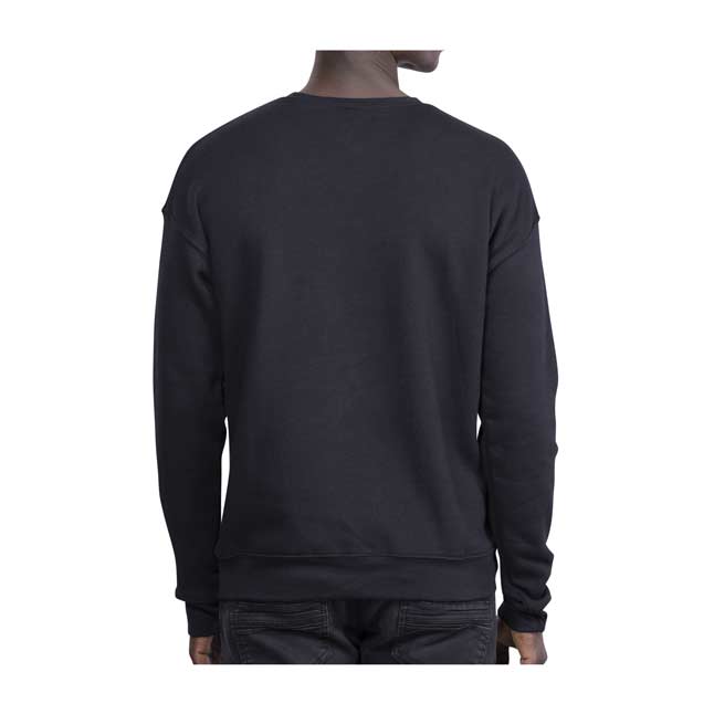 black hoodless sweatshirt