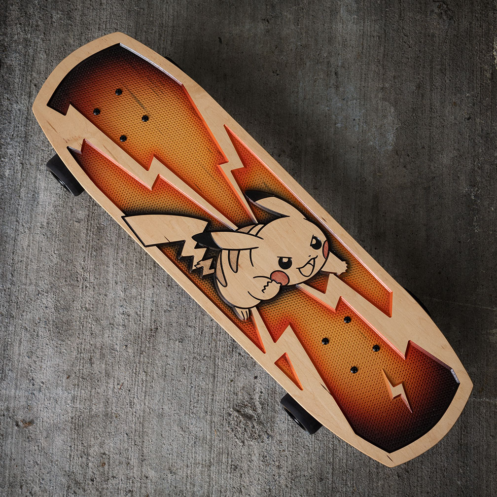 pikachu bearwalker skateboard